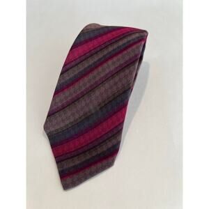 Vintage Enrico Celle Copley Place Boston Men’s Silk Neck Tie Pink Rainbow SG